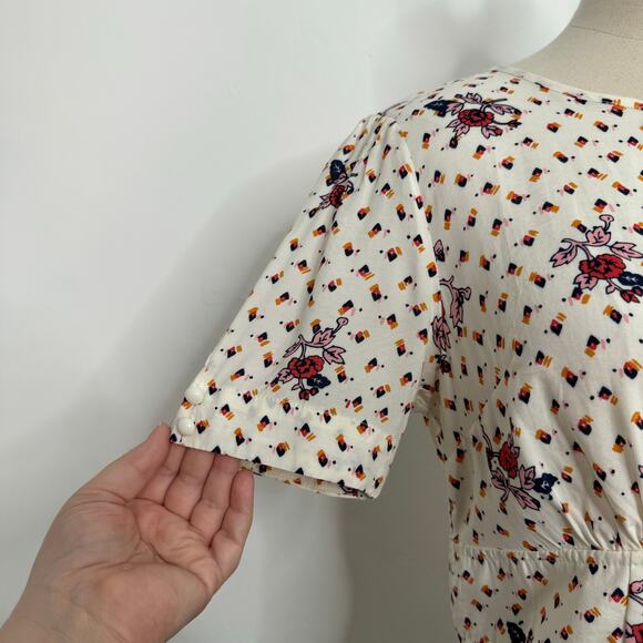 NWT Modcloth The Keyhole Story Dress Cream Floral Preppy Business Twee Size 8 - Picture 4 of 12